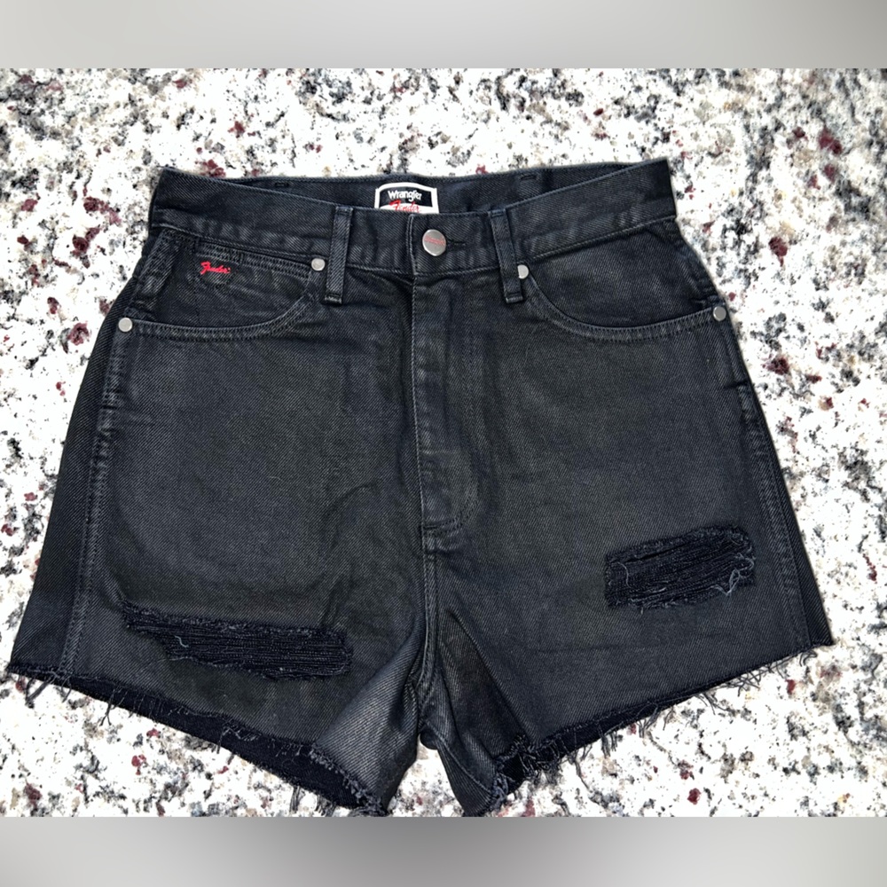 Wrangler Black Denim Jean Shorts - Picture 3 of 3